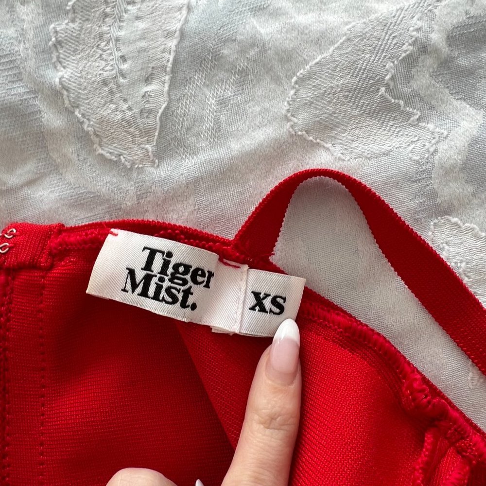 Tiger Mist Red Bodycon Dress - Picture 6 of 7